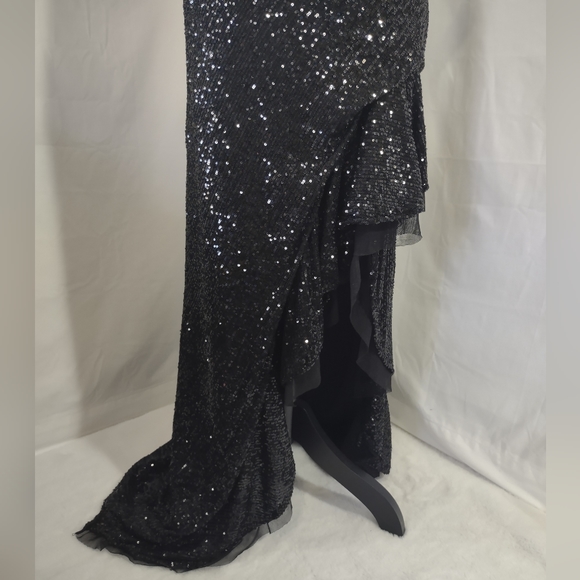 MORGAN & CO NWT Black Sequin Sleeveless Formal Dress Size 11 - Picture 9 of 9
